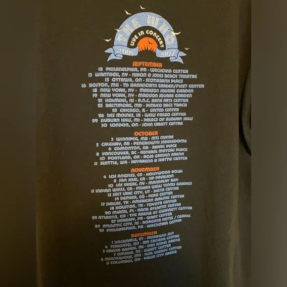 Anvil Black The Who Concert Tee size large concert - Picture 3 of 5